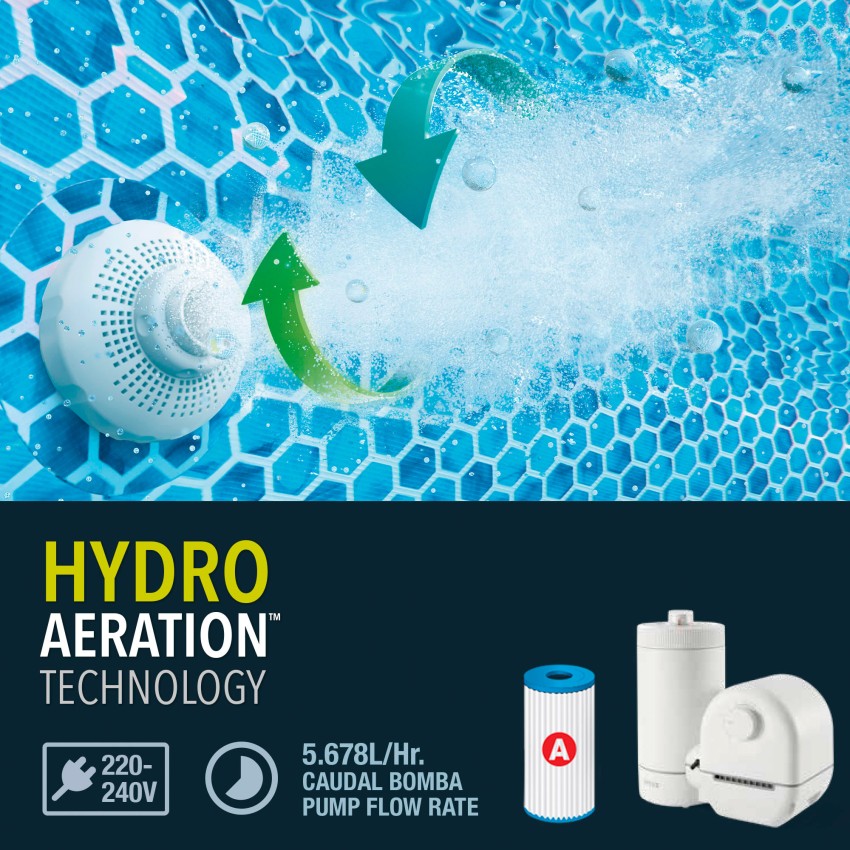 Piscina desmontable redonda diseño madera 549 cm INTEX | Intex.es