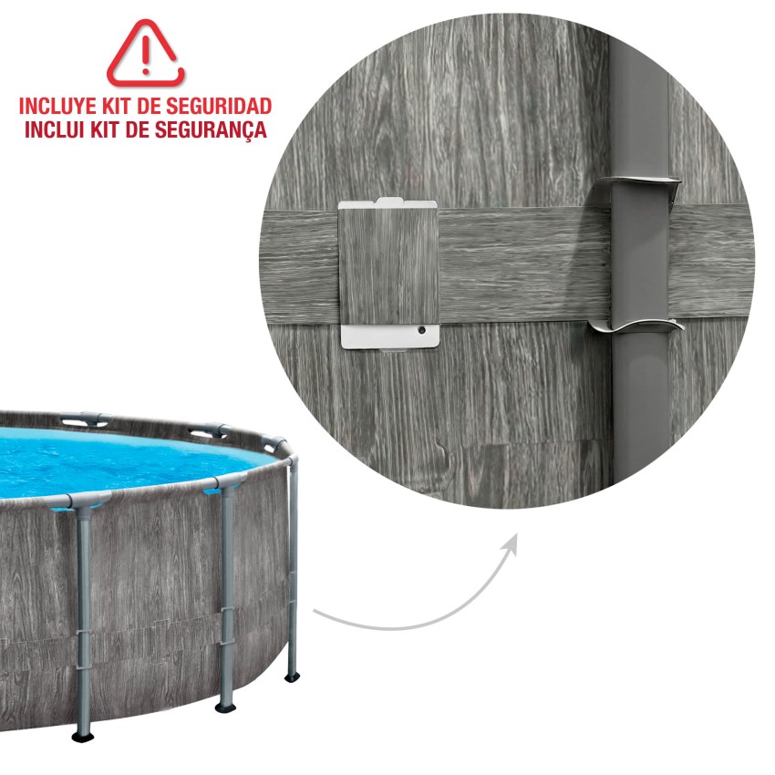 Piscina desmontable redonda diseño madera 549 cm INTEX | Intex.es