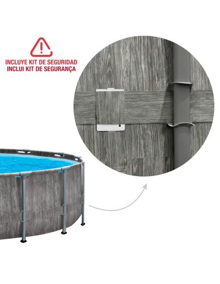 Piscina desmontable redonda diseño madera 549 cm INTEX | Intex.es