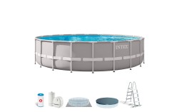 Piscina desmontable INTEX Prism Frame Greywood 4,6 metros + depuradora