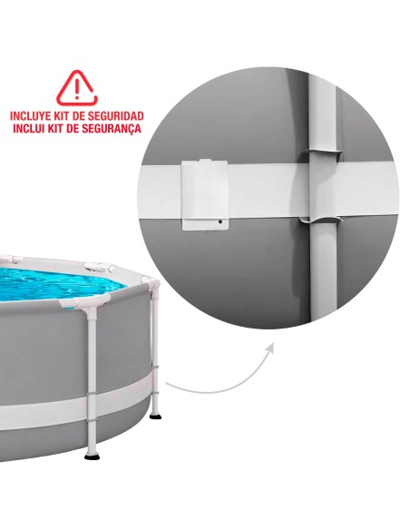 Pack Piscina tubular Prism Frame Clearview Ø488x122 cm con 6 accesorios | INTEX