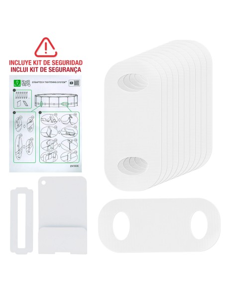 Pack Piscina tubular Prism Frame Clearview Ø488x122 cm con 6 accesorios | INTEX