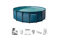 Piscina desmontable redonda UltraLuxe 5 metros con depuradora y accesorios
