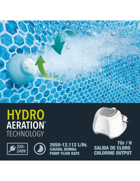 Pack piscina Graphite Gray Panel 4 metros 6 accesorios | INTEX