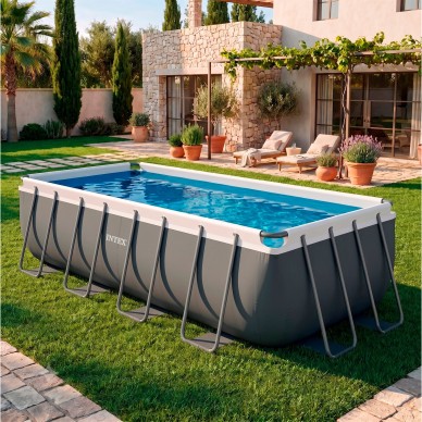 Piscina desmontable rectangular Ultra XTR Frame de 5,5 metros para uso familiar | INTEX 2