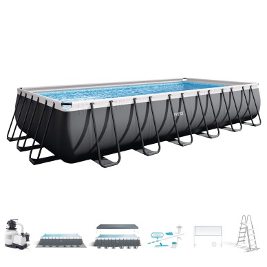 Piscina desmontable rectangular Ultra XTR Frame de 7 metros con depuradora de arena  | INTEX 2