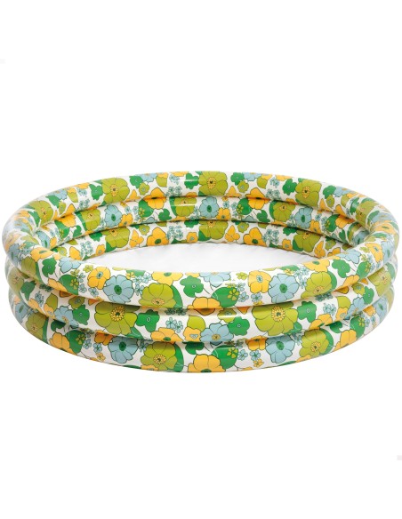 Piscina hinchable infantil flores 3 aros 60 aniversario | INTEX