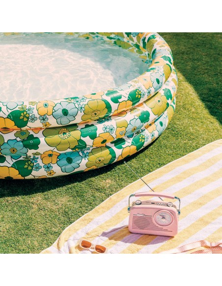 Piscina hinchable infantil flores 3 aros 60 aniversario | INTEX