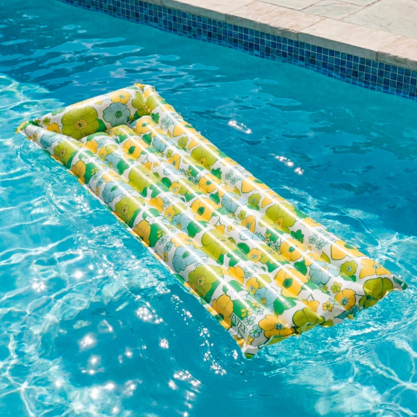 Colchoneta hinchable floral 170x53 cm 60 aniversario | INTEX