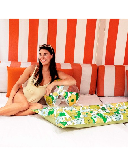 Colchoneta hinchable floral 170x53 cm 60 aniversario | INTEX