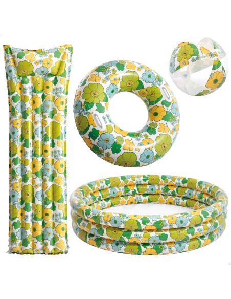 Colchoneta hinchable floral 170x53 cm 60 aniversario | INTEX