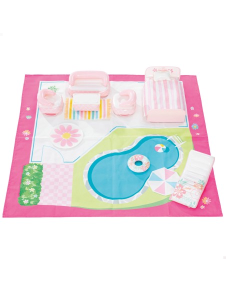 Set muebles hinchables casa muñecas con tapiz | INTEX