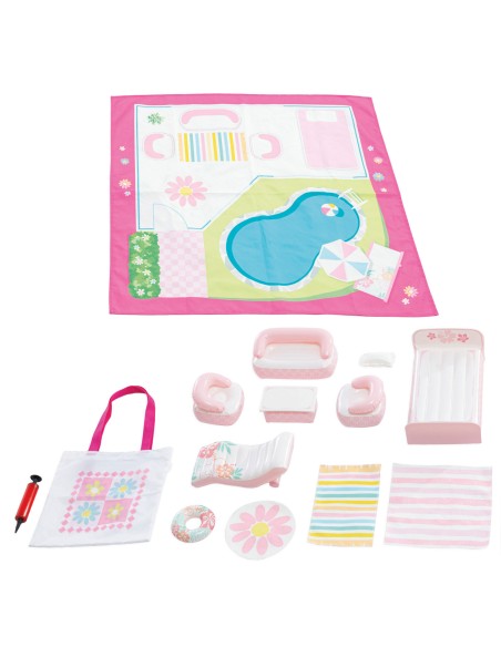 Set muebles hinchables casa muñecas con tapiz | INTEX