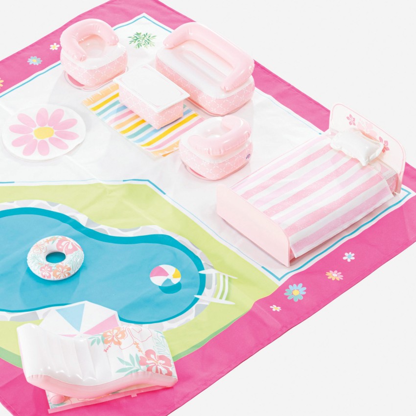 Set muebles hinchables casa muñecas con tapiz | INTEX