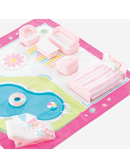 Set muebles hinchables casa muñecas con tapiz | INTEX