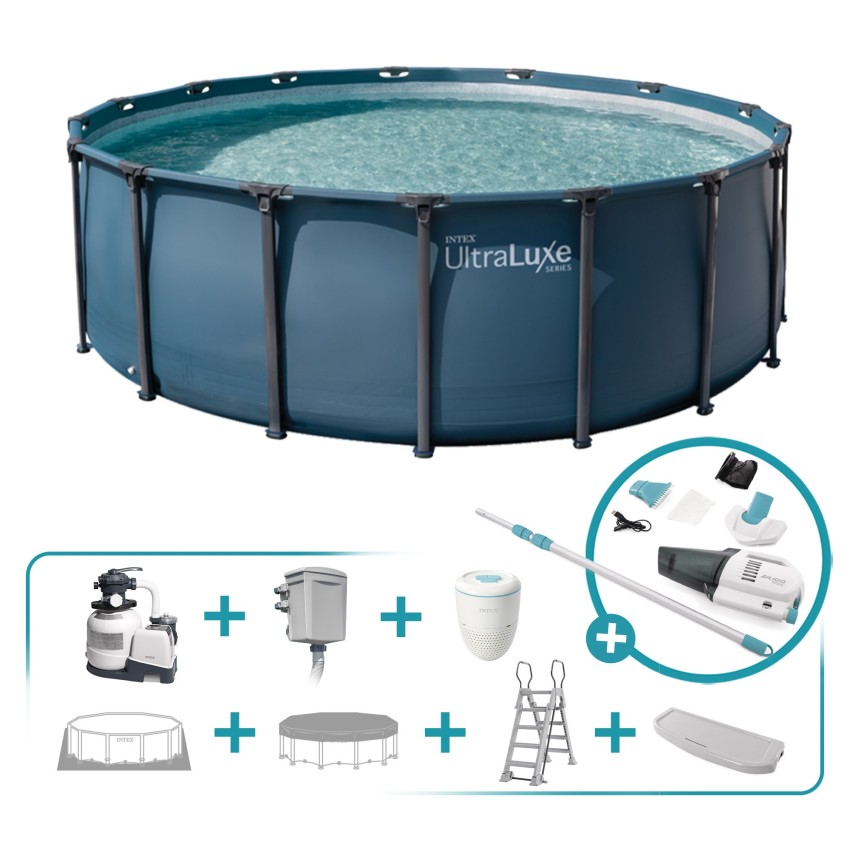 Pack Piscina desmontable circular Ultraluxe 5 m 9 acc | INTEX