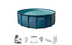 Piscina desmontable redonda UltraLuxe 5 metros con depuradora y accesorios