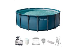 Piscina desmontable redonda UltraLuxe 5,5 metros con depuradora y accesorios
