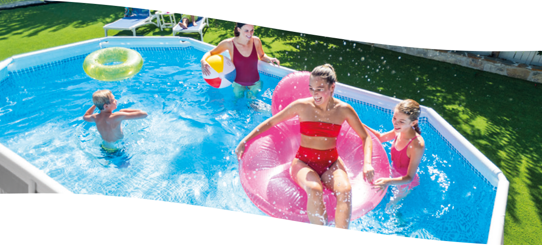 Piscina familiar hinchable INTEX forma rectangular