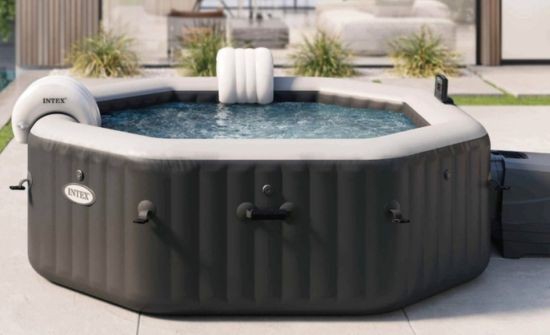 Spa hinchable octogonal INTEX con burbujas y jets Deluxe 795 litros