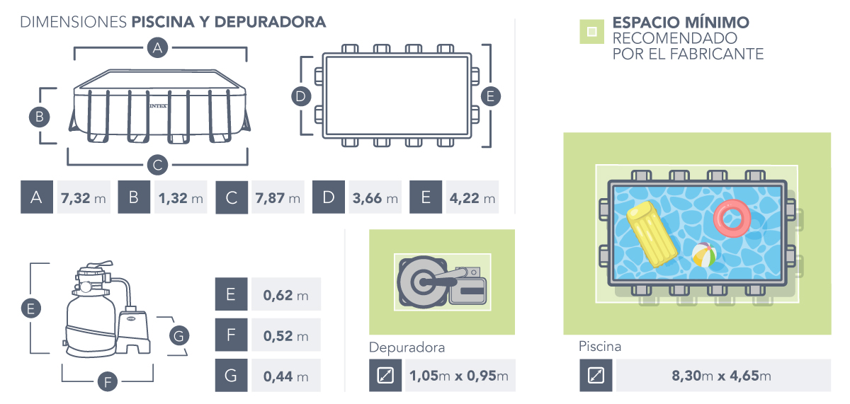 Piscina desmontable con depuradora de arena Ultra XTR Frame 31.805 Litros